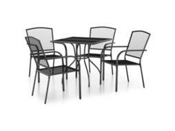 Garden Dining Set, Garden Dining Sets Vidaxl Antracite Aço (mesa Com 80 Cm De Comprimento)