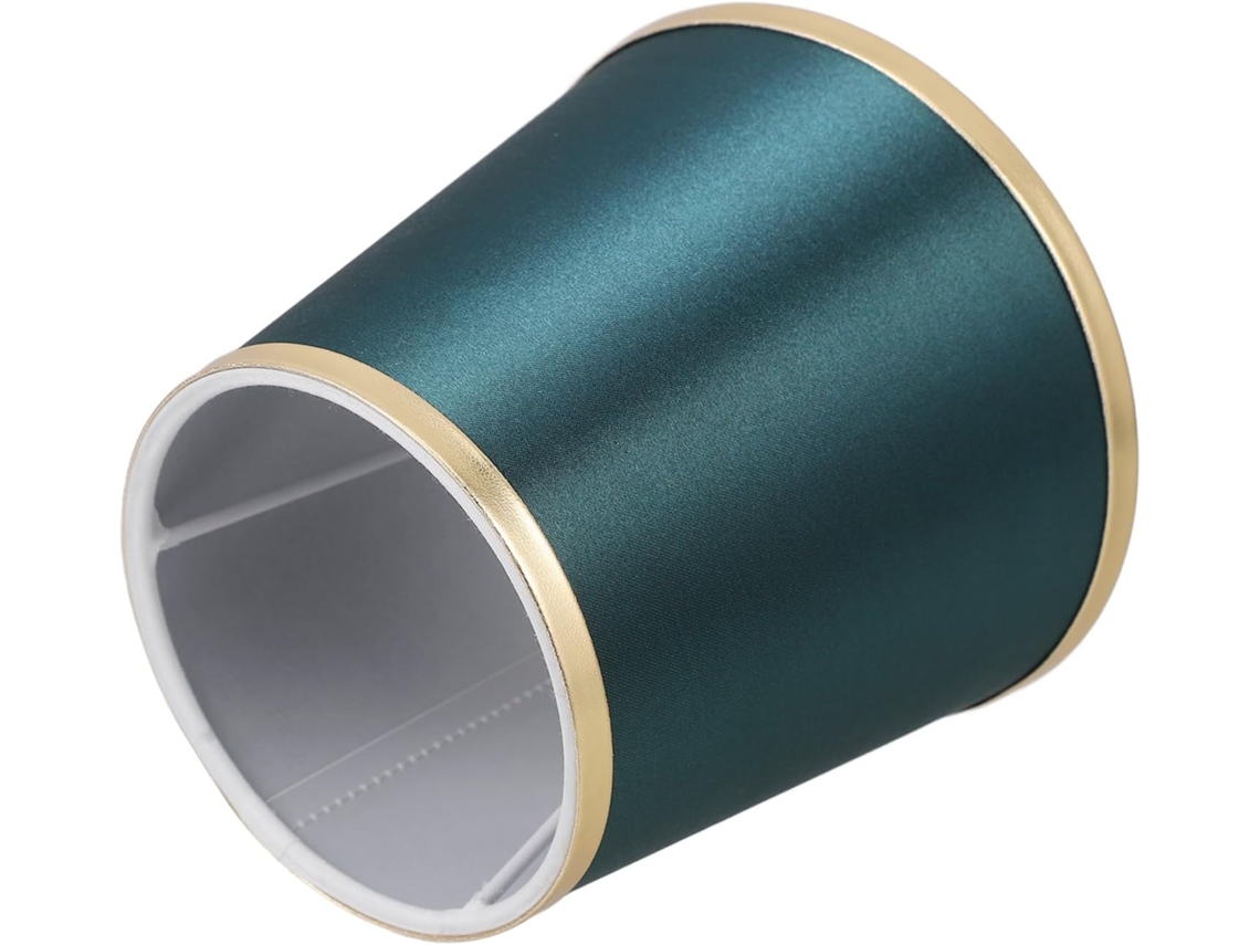 Luminária de Teto Moderna Cm em Tecido Verde e Dourado SFUSHOS