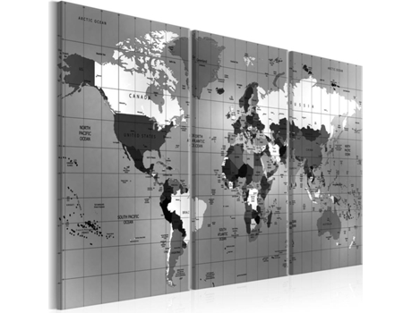 Quadro ARTGEIST Grey Cartography (90 x 60 cm)