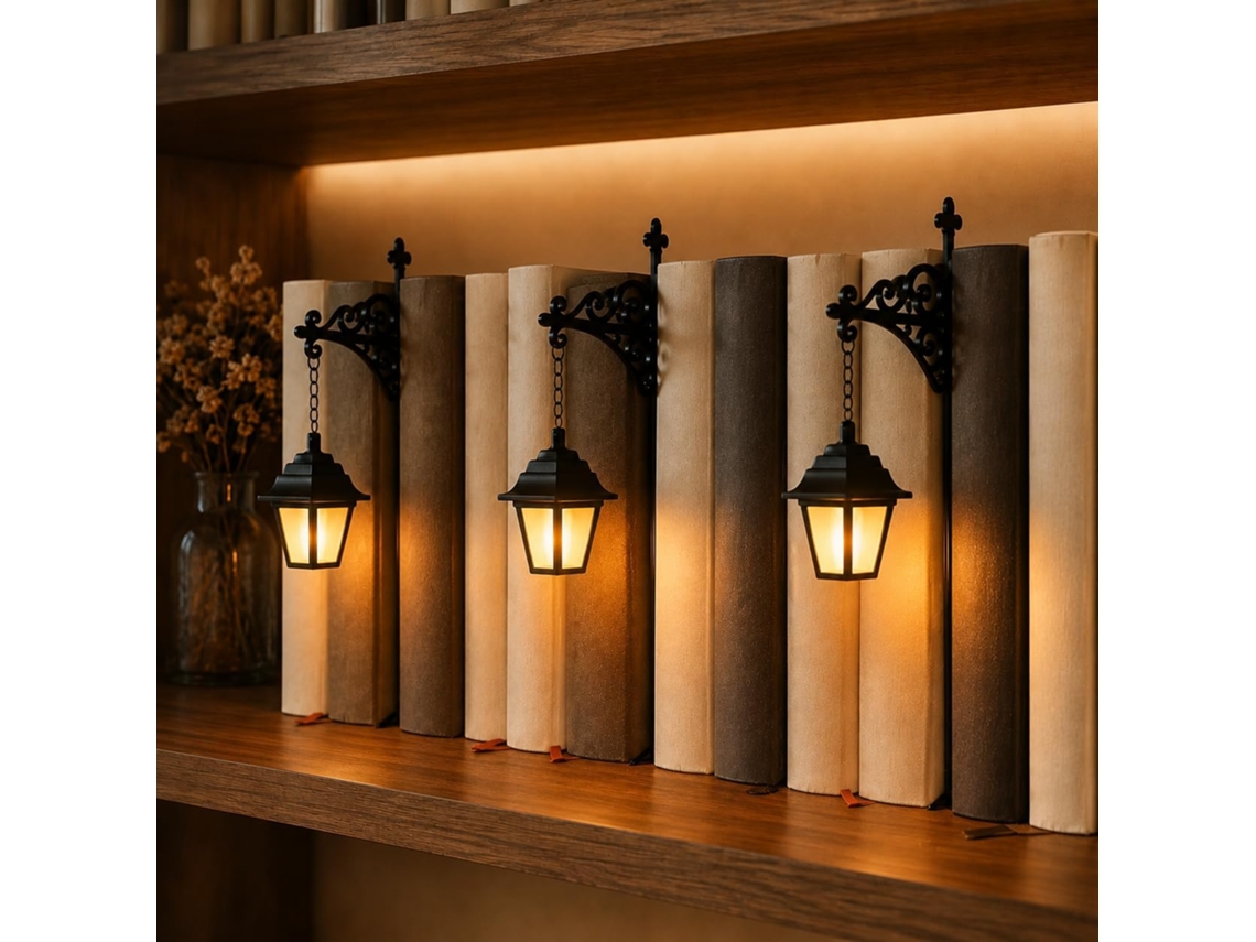 Conjunto De 3 Mini Luminárias Estante, Lanterna Decorativa Para