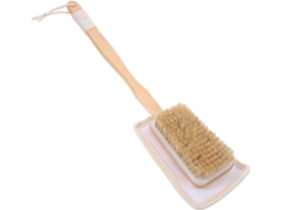 Escova Esfoliante De Bucha Vegetal Dupla Face Com Cabo Antiderrapante, Escova De Banho Para Corpo E Costas, Acessório