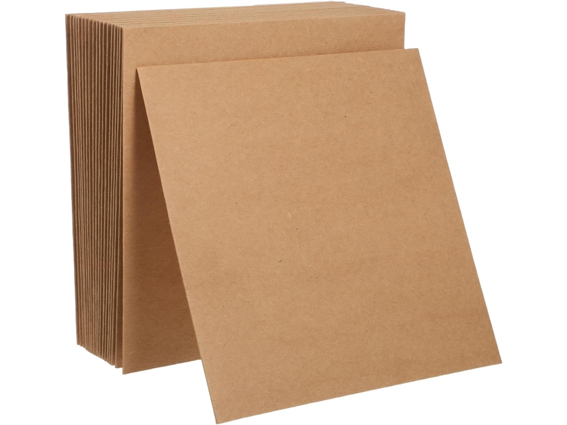 20 Bolsas Quadradas Em Papel Kraft Marrom