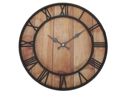 Baok-Reloj De Pared De Hierro Antigua Silent Rondo Con Roman Numerais Para Hogar Y Oficina