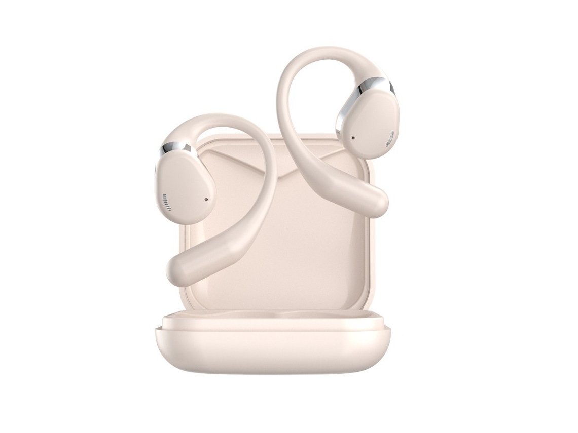 Fones de Ouvido Bluetooth de Condução Óssea, Bluetooth 5.4, Redução de Ruído Enc, Adequados para Esportes e Ciclismo JIAPEI (branco)