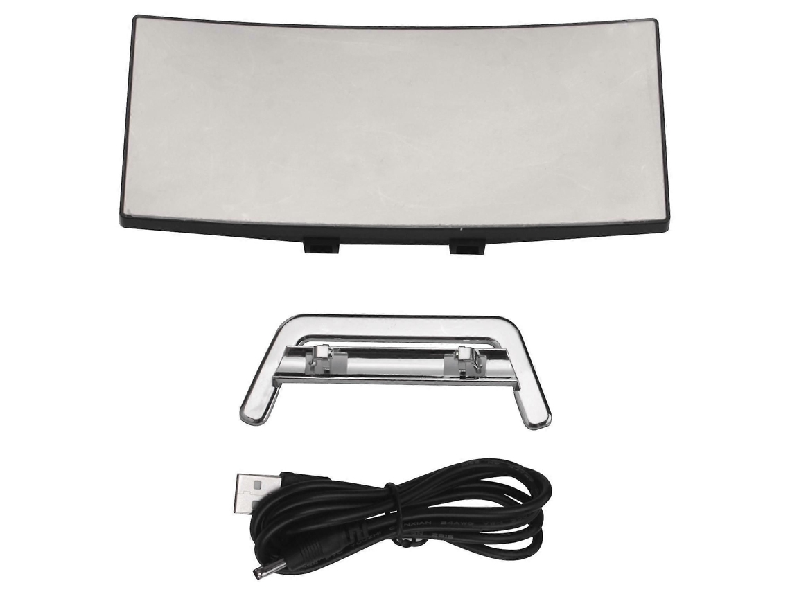 Despertador Digital, Relógio Digital Com Tela Led Curva De 7 Polegadas E Brilho Ajustável Para Quarto Infantil, Bran Co Grande