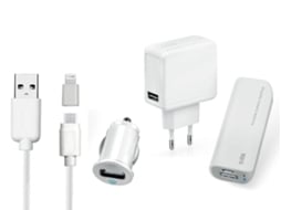 Powerbank SBS Kit Auto Branco — 2600 mAh | 1 USB | MicroUSB