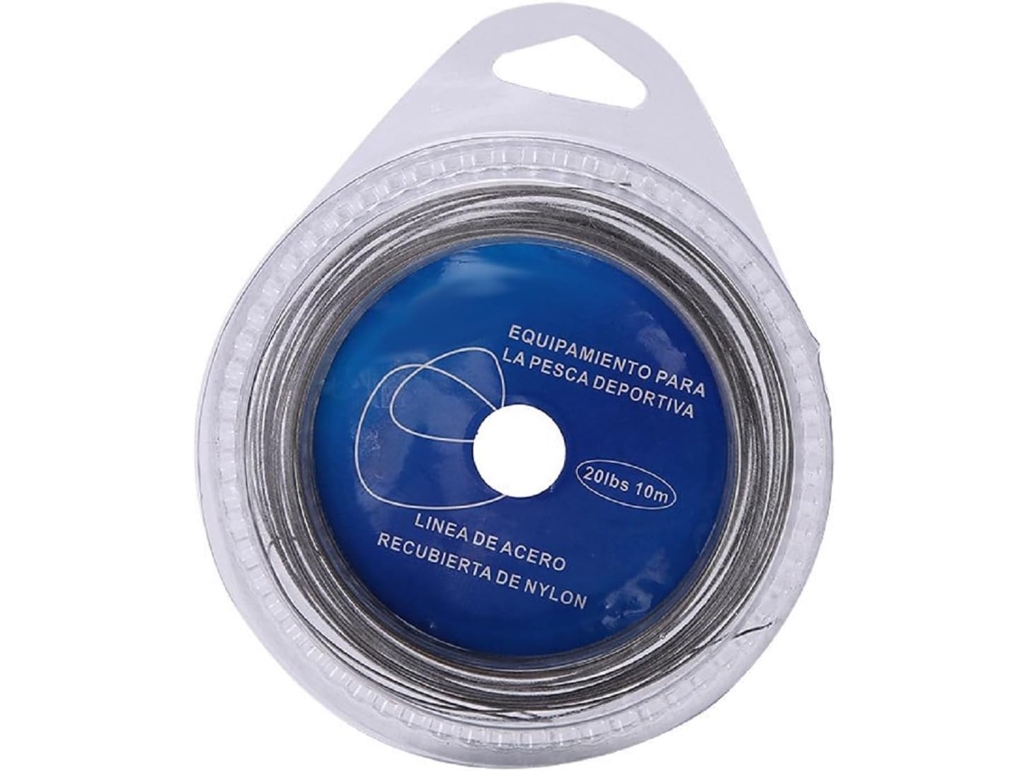Linha de Pesca AQUAFORGE, 10m, 7 fios, revestida, com chumbinho, 4,5kg