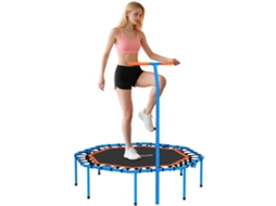 Trampolim de Fitness com Apoio Ajustável, silencioso e estável, aço, azul, para treino indoor BTFORUS