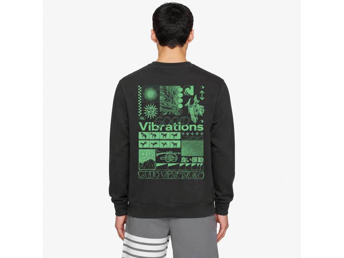 Rockinstone Good Vibrations Classic Sweatshirtdouble-sided Print Unique Designer Style