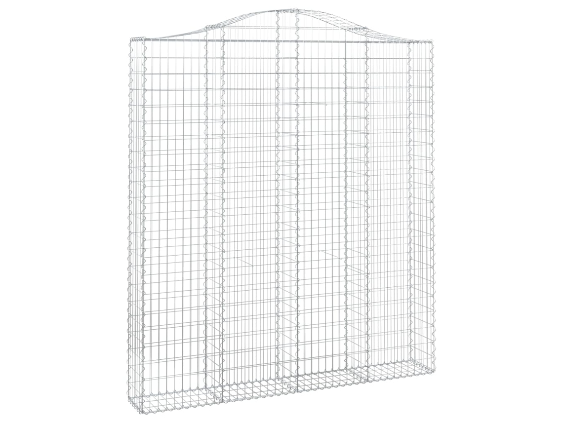 Gabion Basket, Gabion Baskets Vidaxl Prateado Ferro (200 X 30 X 220/240 Cm)