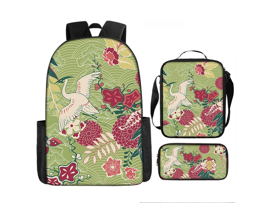 Mochila De Estudante 17 Polegadas - Conjunto 3 Peças Com Estojo E Lancheira Ideal Para Escola (estilo A)