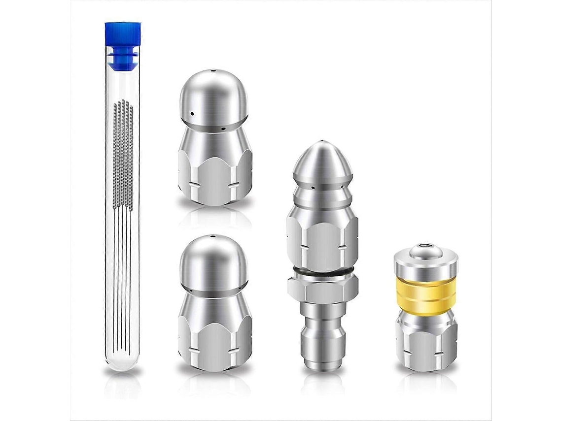 Sewer Jet Nozzle Kit, Stainless Steel Sewer Jetter 1/4 Inch Npt