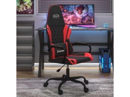 Vidaxl Cadeira De Gaming Couro Artificial Preto E Vermelho