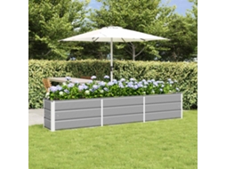 Vidaxl Floreira Cinzento-claro 240 X 40 X 45 Cm Aço