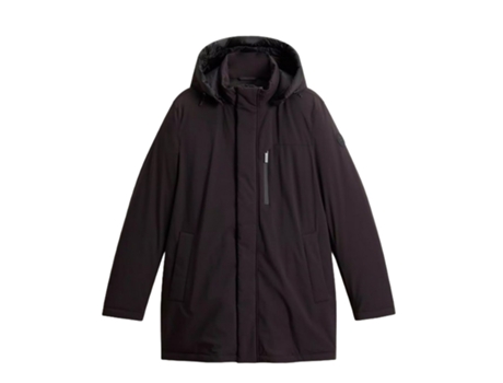 Casaco De Homem Woolrich Giubbini Montanha Elástico Poliéster Preto (2xl)