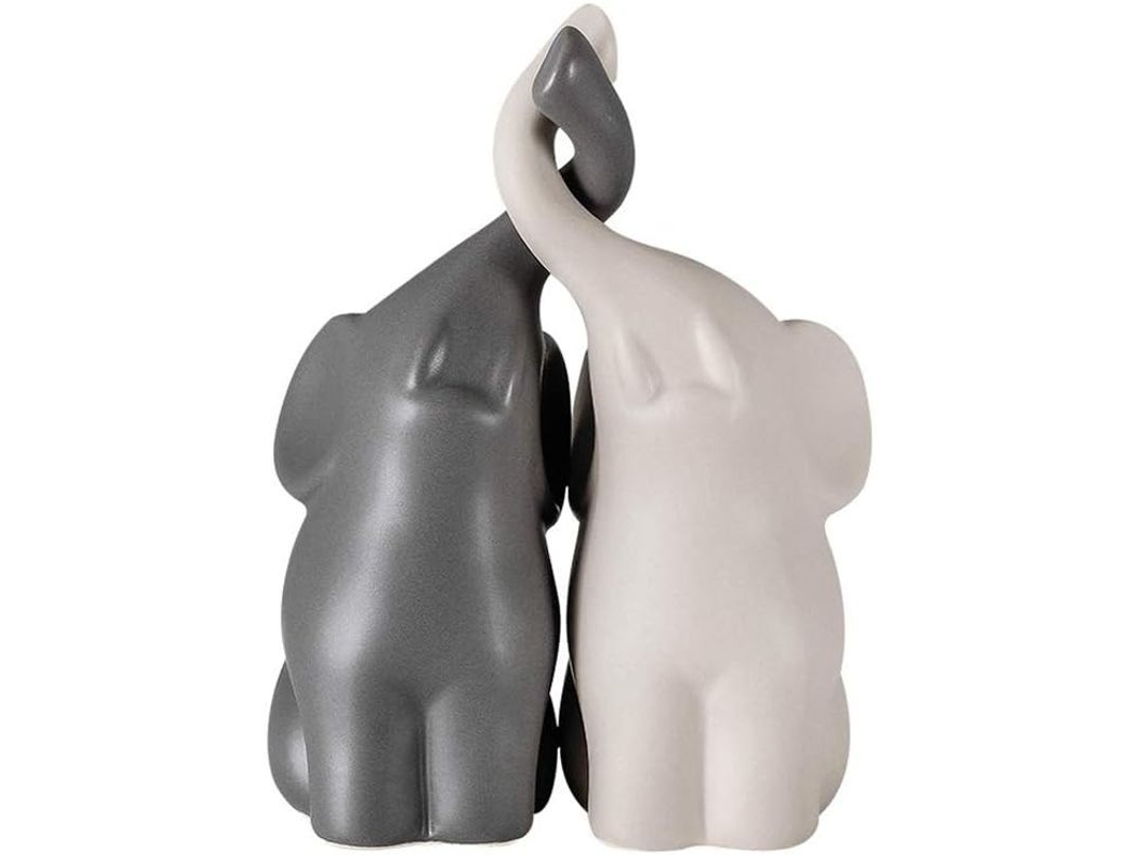2026 figurinha de Elefante em Cerâmica Par Magnético Miniatura para Mesa Decoração Casal Presente