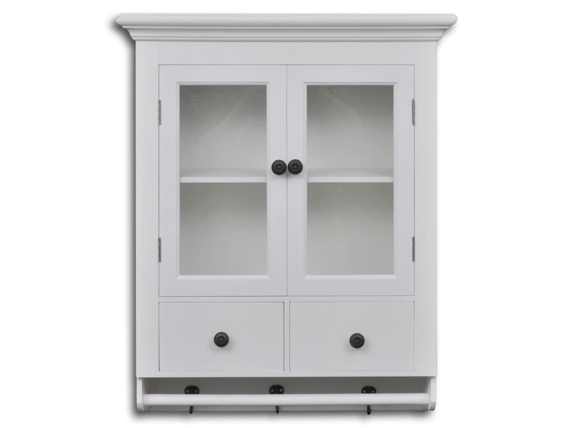 Armário de Parede para Cozinha com Porta de Vidro Branco MAISON EXCLUSIVE