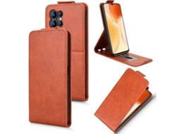 Capa De Couro Com Flip Vertical Magnético E Fivela Para Celular