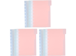 Coheali Page Dividers Pp Com Furo Em Cogumelo Formato, 55x 85 Polegadas, 5 Folhas Por Conjunto, 3 Conjuntos