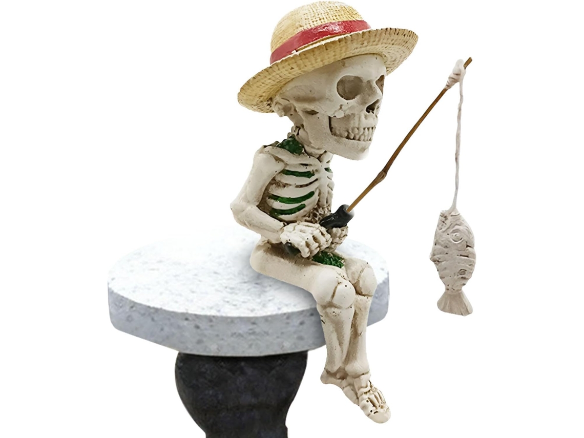 Estátua De Esqueleto De Halloween, Decoração De Caveira De Resina | Decorativa