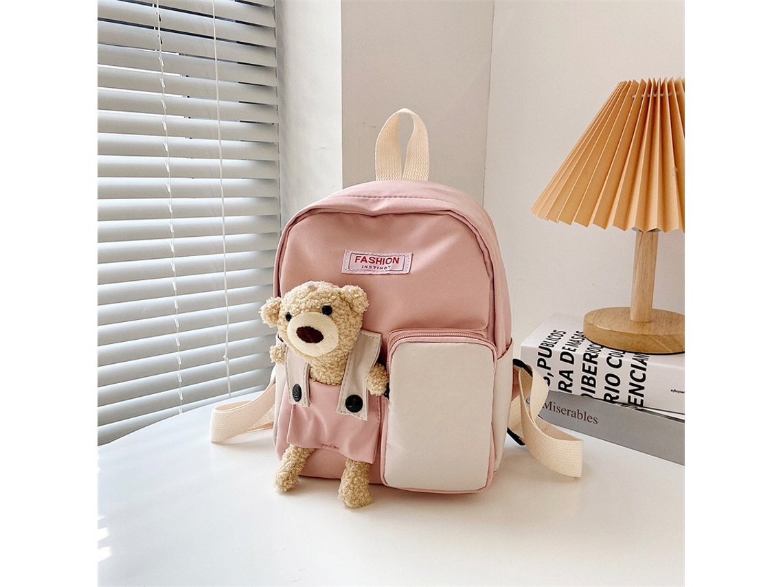 Mochila Pré-escolar, Unissex, Animais, Rosa, Aulas
