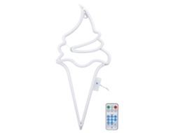 Luz Neon Sorvete Led com Controle Remoto Roxa
