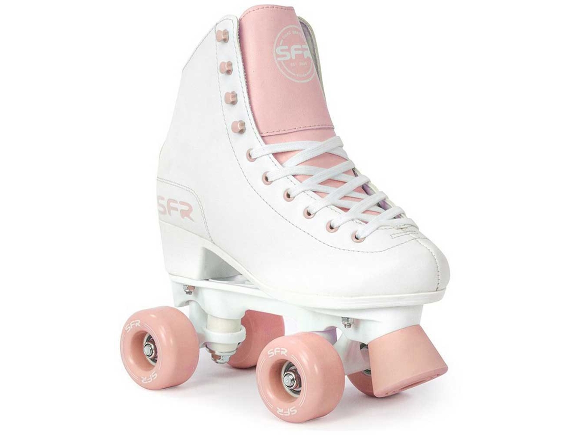 Patins 4 Rodas Figure Branco Rosa Eu 34Sfr Skates