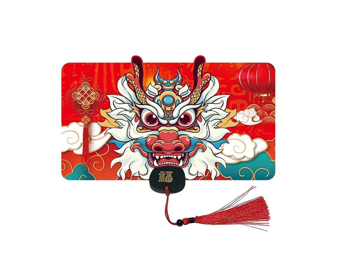 2026 sobre Envelope Rojo Chino Año Dragón 2024 Diseño Cariño Cartoon Bolsa Roja Con 6 Slots para Regalo Nuevo