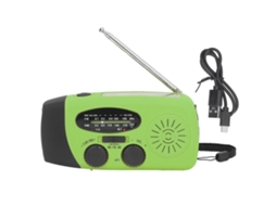 Rádio de Emergência AQUAFORGE com Bateria 7400mWh, AM/FM, Alerta Meteorológico