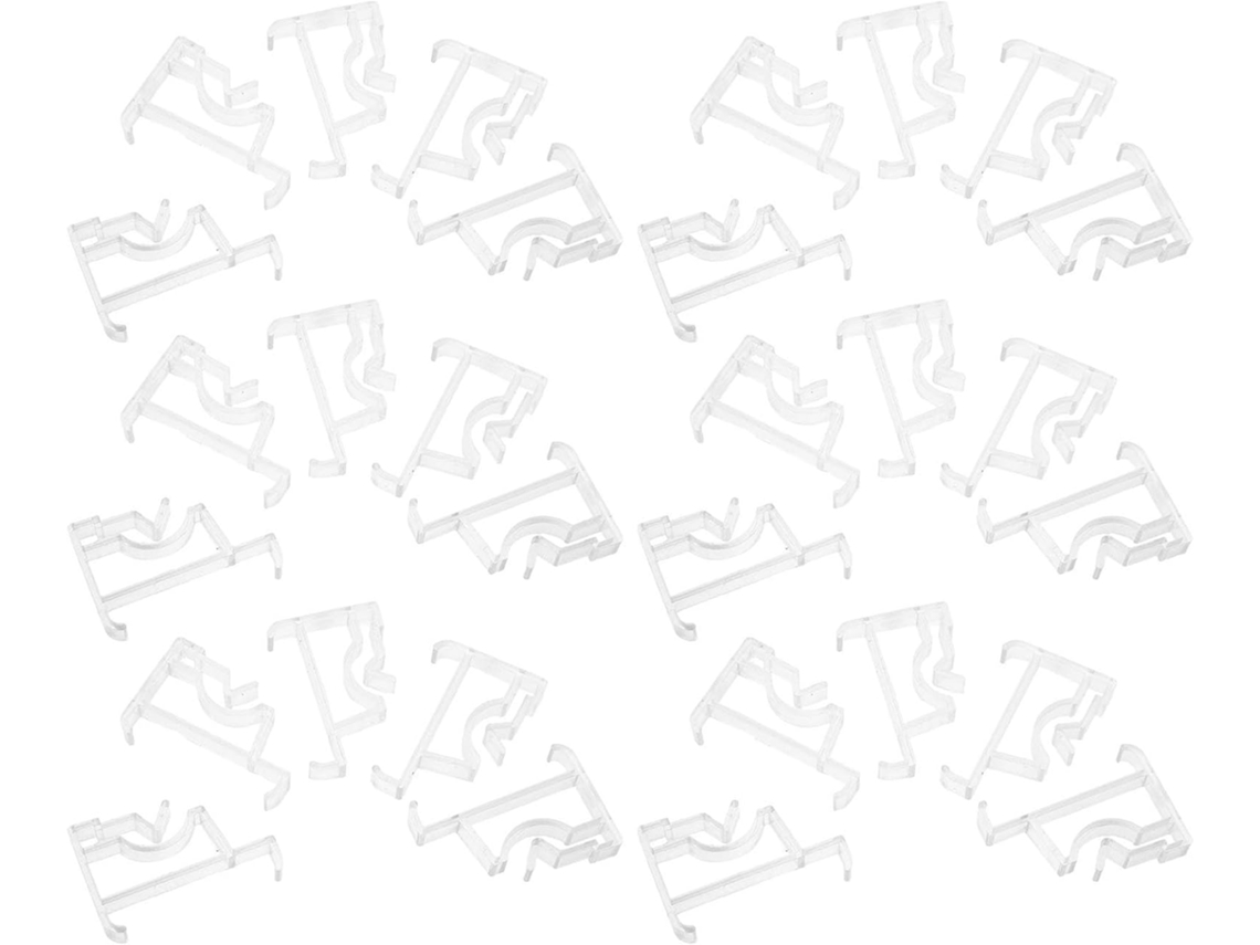 Cabilock Conjunto De 40-presilhas Acrílicas 5cm 2-polegadas Para Cortinas Horizontais Alta Durabilidade E Fácil