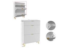 Armário De Sapatos, Design Moderno, Grande Capacidade De Armazenamento, Branco B 80x24x118cm