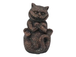 Decoração de Mesa e Jardim em Resina Gato Cheshire para Escritório e Casa