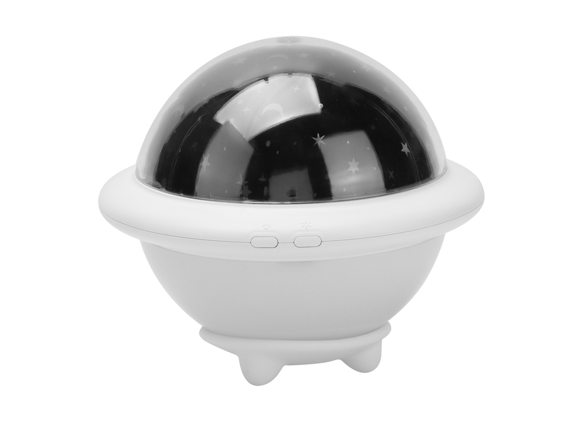 Projetor Estrelas Usb Rotativo Decoração Natal Branco