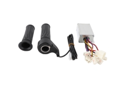 Conjunto de mando acelerador de alumínio para patinete elétrico 12v 250w, controlador brushless, grip de borracha, cabo longo