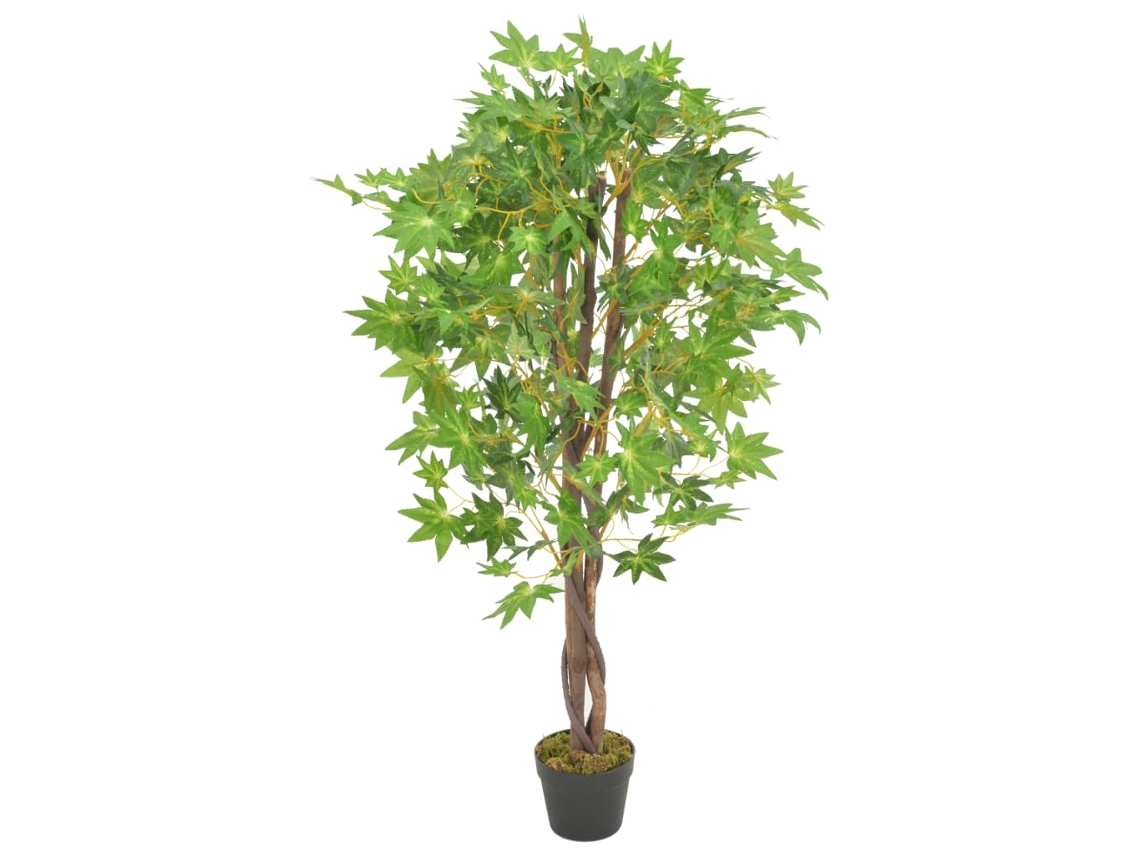 Vidaxl Planta Bordo Artificial Com Vaso 120 Cm Verde