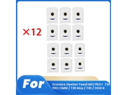 Conjunto De 12 Sacos De Pó Para Aspirador De Pó M12 Pro+ T30 Pro Omni / T30 Max / T30 / Ddx14_ptg