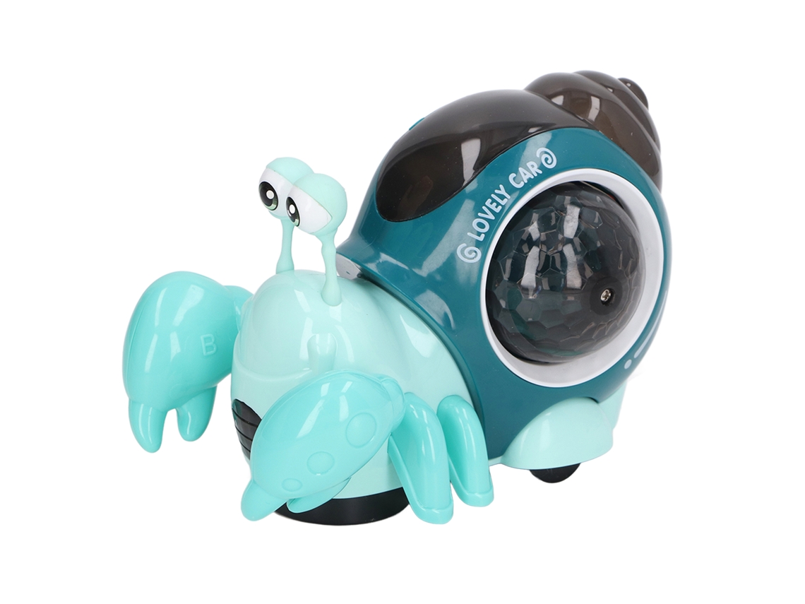 Mali brinquedo Elétrico Caracol Rastejante com Música Luz 3d Educativo Infantil Azul