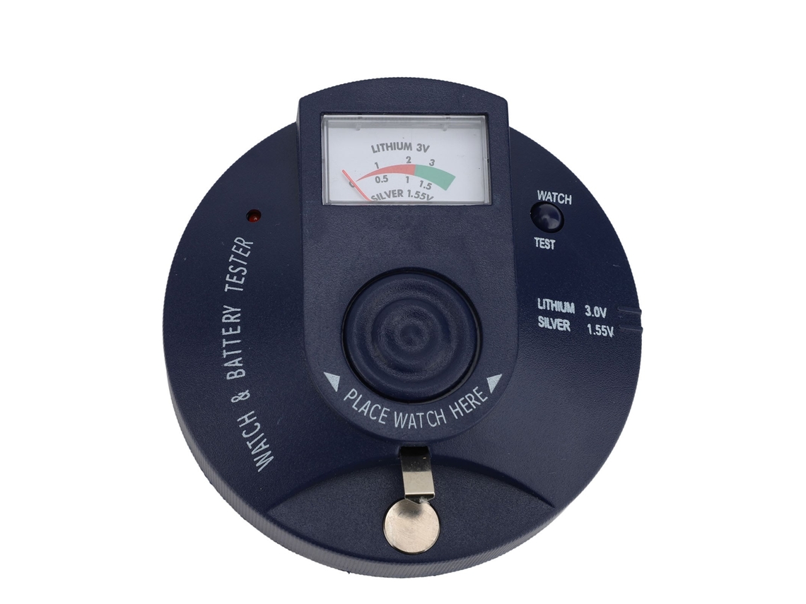Testador de Baterias para Relógios Redondos Analisador de Células Botão 1.5v 3v