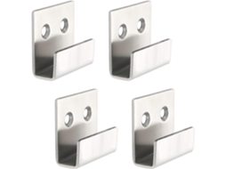 Ganchos Para Trilho De Quadros Em Aço Inoxidável, Grampos Pendurar Espelhos, Kit Suportes Robusto, 4 Peças (10 Mm Largura Interna -aquaforge