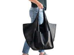 Bolso Satchel de Couro PU, Grande, Trabalho, Ombro, Transversal, Oversized S/MARCA