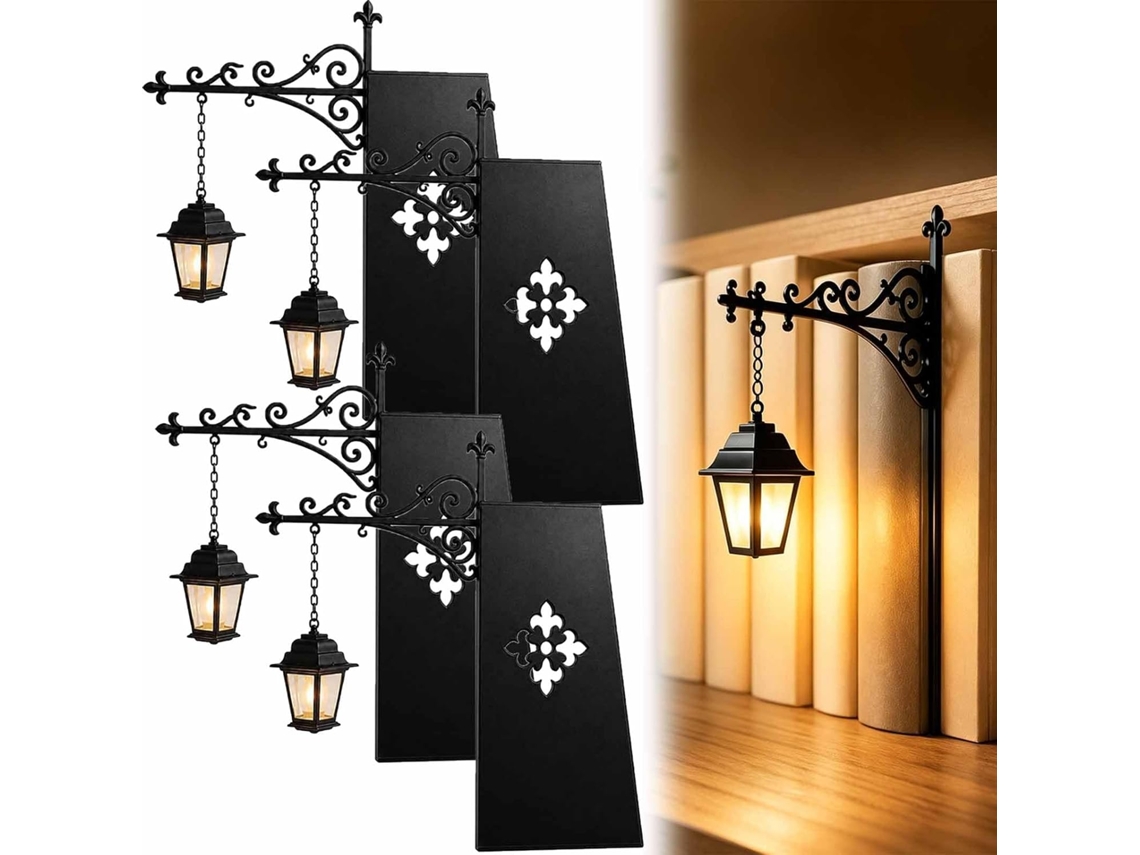 Luminária De Biblioteca Decorativa Estante Livros, Luz Noturna Led Cantinho De Leitura, Luminária