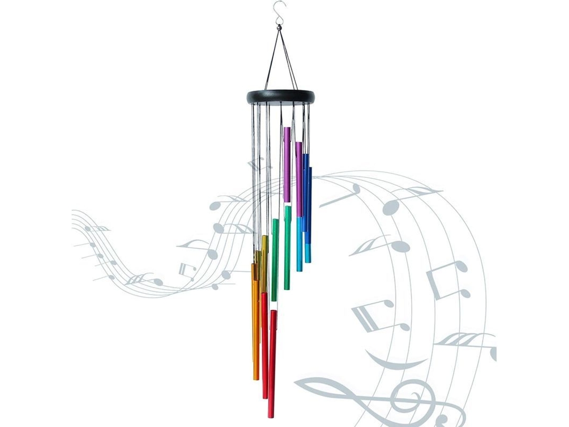 Campanas De Viento De Aluminio Impermeables Para Exterior, Tonos Profundos Y Coloridos, 2025
