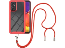 Capa com Cordão Colar Protetora Pescoço para Samsung Galaxy A82 5G HONGWE. Transparente