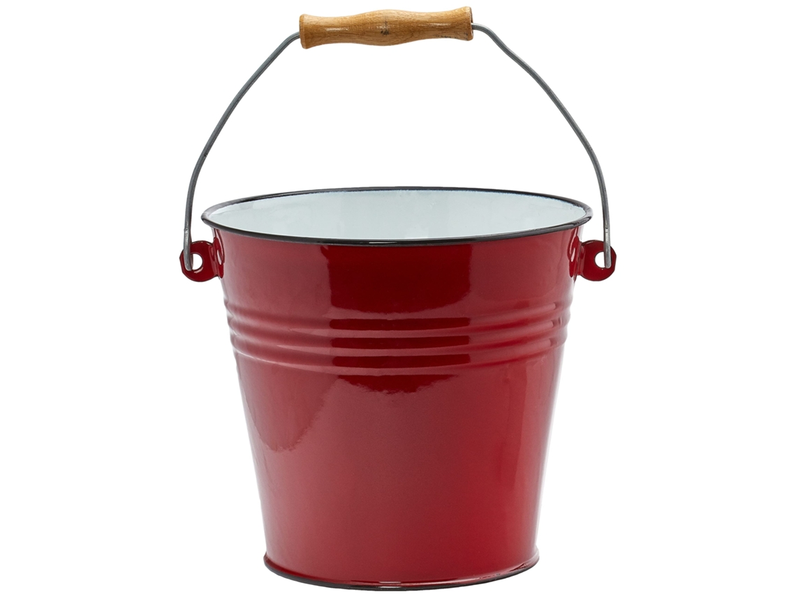 Balde De Aço Esmaltado Vitrificado 5,5 L Vermelho Ibili (911522)