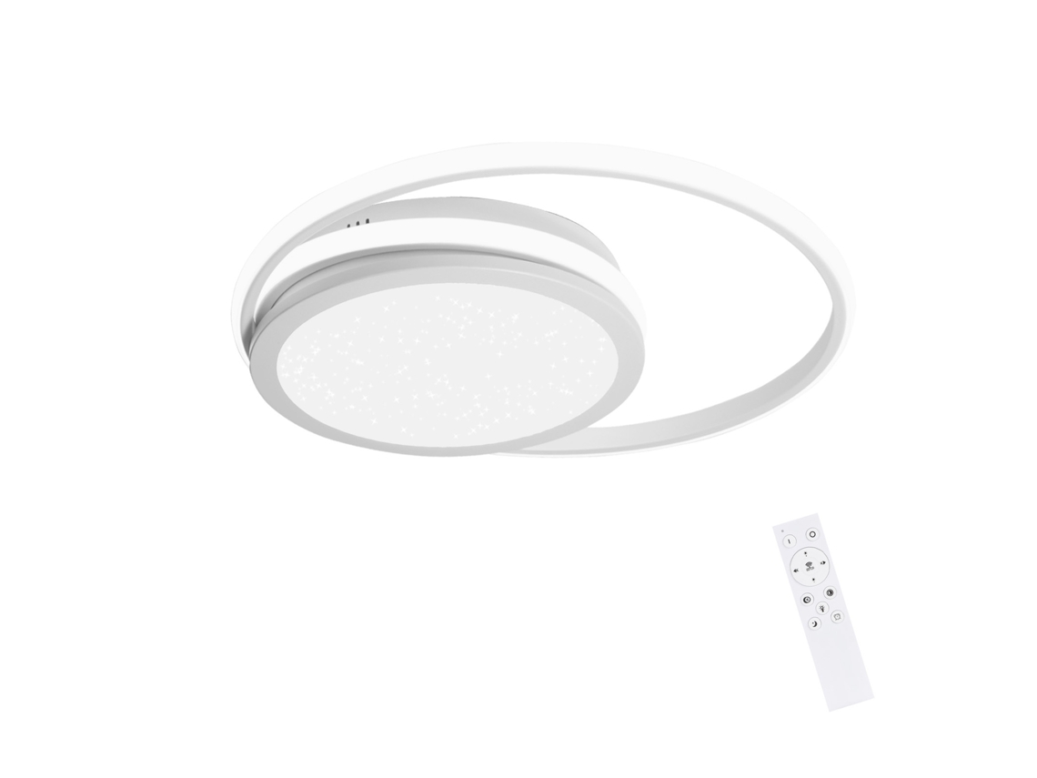 Led Luz de Tecto Sala de Estar Regulável com Controlo Remoto Céu Estrelado Preto 56 W NETTLIFE