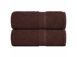 Vidaxl Toalhas De Rosto Frogn 2 Peças Marrom 30x30 Cm 360 G/m²
