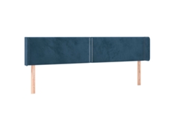 Headboard, Headboards Vidaxl Azul Veludo (163 X 16 X 78/88 Cm)
