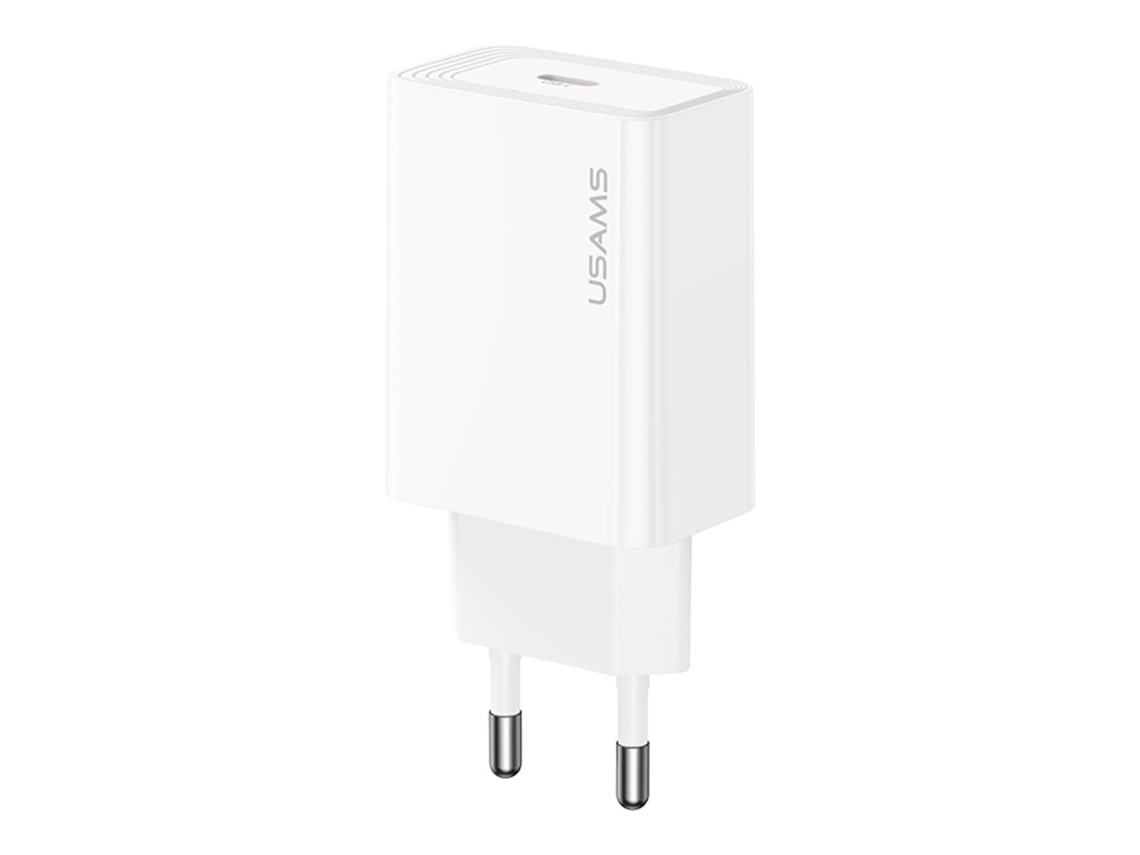 Adaptador De Cargador Usams Cc329 T69 De 30 W Con Carga Rápida, Protocolo Pd3.0, Cargador De Pared De Amplio Voltaje, Enchufe Europeo.