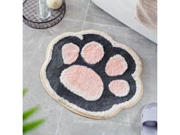2026 alfombrilla de Baño de Pata de Gato 49,8x61,9cm Microfibra Antideslizante Absorbente Lavable a Máquina Gris