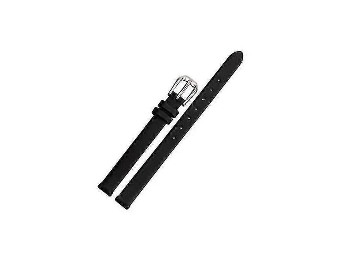 Pulsera De Cuero Auténtico Para Reloj Mujer Con Hebilla Acero Inoxidable 10mm Negro 10mm Negro